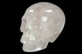 Realistic, Polished Brazilian Rose Quartz Crystal Skull #151067-2